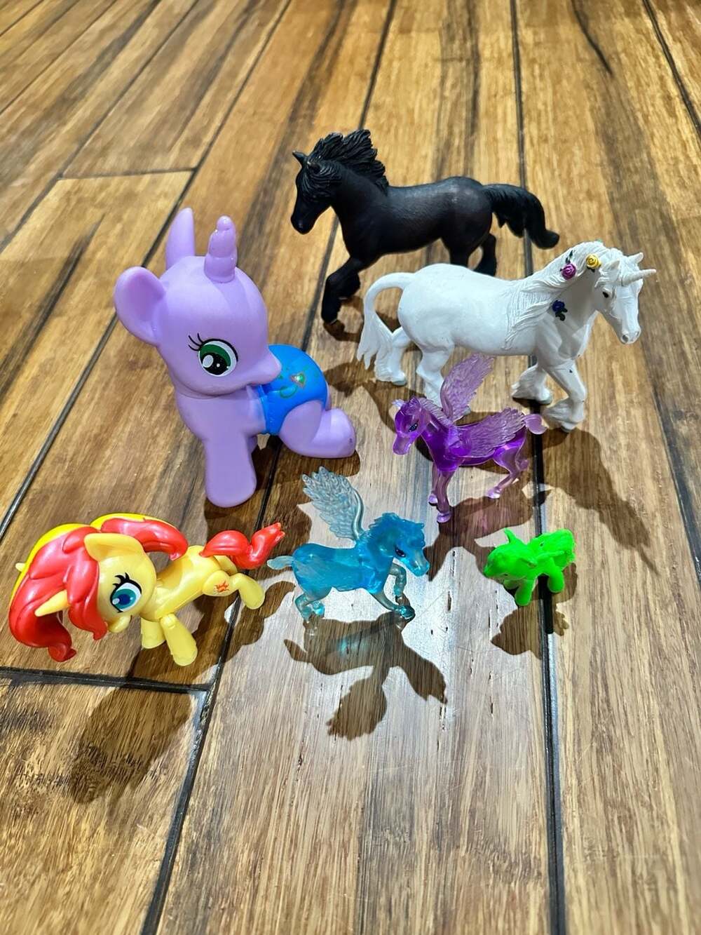 Lot of 6 Assorted My Little Pony and Fantasy Horse Toy Figures